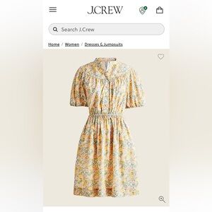 J.Crew liberty of London puff sleeve dress